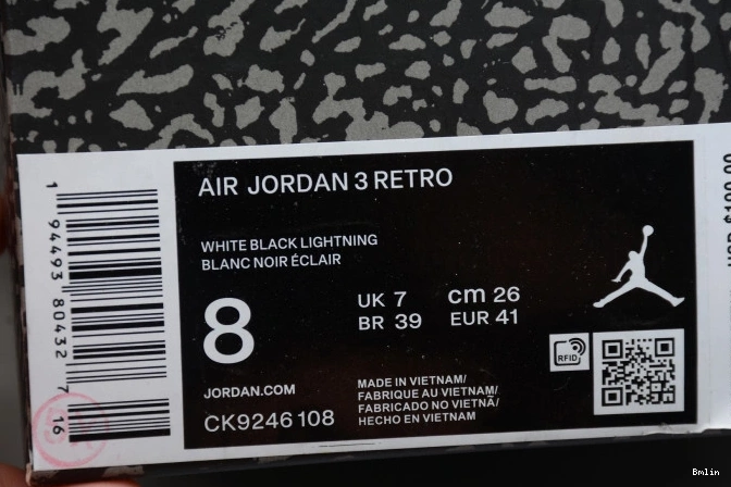 Bmlin Shoes (W) LASER 3 ORANGE CK9246-108 RETRO AIR JORDAN 0726